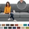 2024 Newest 4 Pieces Couch Covers for 3 Cushion Couch Super Stretch Thick Soft Sofa Cover Anti Slip Sofa Slipcover Dogs Cats Furniture Protector (Light Gray, 71"-91")