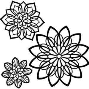 3 Pieces Metal Flowers Wall Decor, Black Wall Decor, Flower Art Wall Decor Farmhouse Wall Decor Multiple Flowers Hanging Decor for Bathroom Living Room Garden Office (Black Elegant)