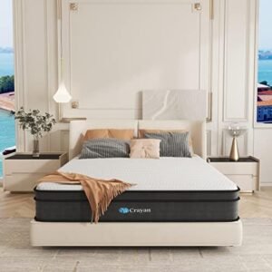 Full Mattress, 12 Inch Memory Foam Mattress Full Size, Hybrid Mattress in a Box with Pocket Spring for Motion Isolation, Quiet Sleep, CertiPUR-US