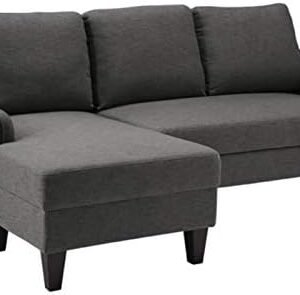 Signature Design by Ashley Jarreau Modern Sectional Sleeper Sofa Couch with Chaise Lounge, Gray