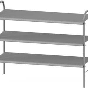 Simple Houseware 3-Tier Shoe Rack Storage Organizer, Grey