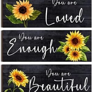 3 Pieces Sunflower Wall Decor, Bedroom Decor, Beautiful Gift, Sunflowers Wall Art, Wall Decor for Living Room, Bedroom,Bathroom