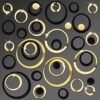 72 Pieces Acrylic Circle Mirror Wall Sticker Round Wall Decor Decals Removable DIY Adhesive Circle Wall Decals for Living Room Bedroom Home Decoration (Black and Silver and Gold)