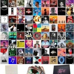 80 Print Album Covers | Unique Square Printed Photos 4x4 | Album Cover Posters Collage Kit | Music Posters for Room Aesthetic | Aesthetic Posters | Poster Pack | Album Cover Art Posters | Wall Posters