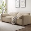 94.5" Oversized Loveseat Sofa，Contemporary Deluxe Comfort Living Room Sofa Couch, Easy to Assemble, Flaxen