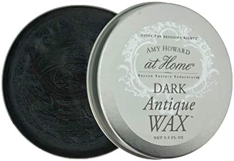 AMY HOWARD AT HOME - Dark Antique Wax for Vintage Furniture Restoration - Protective Finish and Seal - Dark Finish (3.5 Oz)