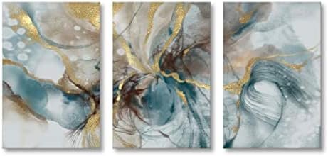 Abstract Wall Art for Bathroom Decor Watercolor Painting Marble Vortex Modern Canvas Prints Painting for Living Room Bedroom Home Office Decor