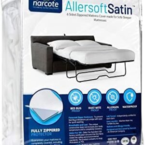 Allersoft| Queen Sleeper Sofa Mattress Cover with Secure Locking Zipper. Creates a Natural Seal On All Sides of Your Pull-Out Sofa Mattress from Liquids, Dust, Pet Dander, Pollen & More