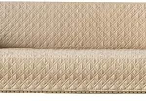 Ameritex Couch Sofa Slipcover 100% Waterproof Nonslip Quilted Furniture Protector Slipcover for Dogs, Children, Pets Sofa Slipcover Machine Washable (Beige, 78")