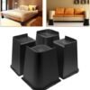 Bed Risers 8 Inch Heavy Duty, Furniture Risers for Bed Desk Table Sofa Couch,Oversized Bed Lifts Risers,Support up to 5000 Lbs,4 Pack