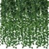 CEWOR 24 Pack 173ft Artificial Ivy Greenery Garland, Fake Vines Hanging Plants Backdrop for Room Bedroom Wall Decor, Green Leaves for Jungle Theme Party Wedding Decoration