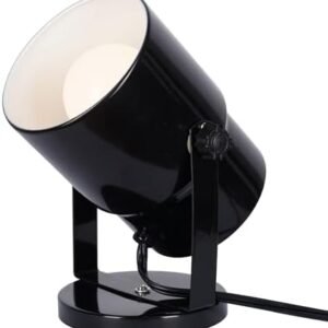 Catalina Lighting 24291-000 Multipurpose Spotlight Accent Lamp, Desk or Wall Mount Lamp for Office, Living Room, Dorm or Bedroom, Smart Home Compatible, Bulb Not Included, 7.5", Metallic Black