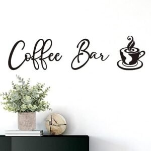 Coffee Bar Sign Coffee Signs Accessories Metal Rustic Hanging Wall Decor Kitchen Coffee Decor Coffee Station Letter Sign Coffee Word Art Farmhouse Decoration for Home