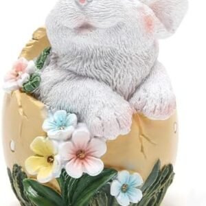 Easter Bunny Decorations Spring Home Decor Bunny Figurines Spring Table Decor Cute Spring Resin Bunny Ornament Small Gifts for Important People(Yellow)