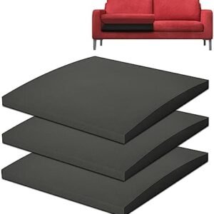 HAVARGO Couch Cushion Support for Sagging Seat, Couch Supports for Sagging Cushions, Bamboo Charcoal Foam Sofa Cushion Support Dark Grey Set of 3