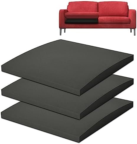 HAVARGO Couch Cushion Support for Sagging Seat, Couch Supports for Sagging Cushions, Bamboo Charcoal Foam Sofa Cushion Support Dark Grey Set of 3