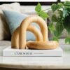 Home Decor Accents, Aesthetic Shelf Decor, Coffee Table Books Decor, Bookshelf Neutral Decor, Japandi Modern Decorative Object, Entryway Table Decor, Boho Living Room Decor (Natural 3pc Set Arches)