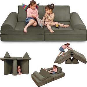 Large Imaginative Play Couch Sofa for Kids - Creative Furniture Play Set for Bedrooms, Playrooms, Toddler to Teen