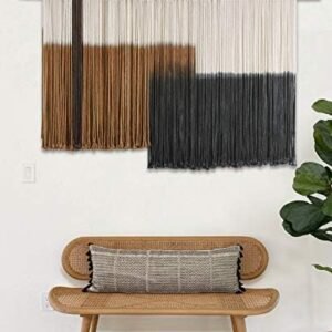 Macrame Wall Hanging Large Dip Dye Tapestry Fiber Wall Art Boho Bedroom Décor 59''W*35''L