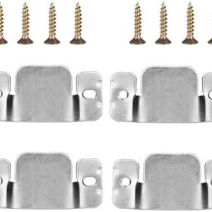 Mudder Universal Sectional Couch Bracket Sofa Interlocking Sofa Connector Bracket Couch Sectional Connectors with Screws Sectional Sofa Clips, 4 Pieces