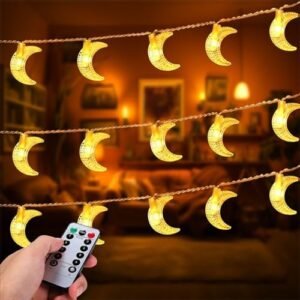 OLEEK (20FT) Ramadan Lights Decorations - Ramadan Decorations for Home 2024 (40LEDS)- Ramadan Mubarak Decorations - Ramadan Gifts for Kids - Ramadan Decorations Lights - Eid and Ramadan Decor