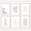 Office Inspirational Wall Art Decor Motivational Quotes Canvas Wall Art Positive Classroom Posters Pictures Office Inspirational Work Artwork for Women Home Bedroom 8x10 Inch Unframed Set of 6