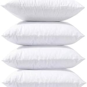 Phantoscope Pillow Inserts, Hypoallergenic 100% Virgin Fiber Square Form Microfiber Throw Pillow Inserts, Couch Bed Pillows 45x45 cm, 18x18 Inch (Pack of 4)