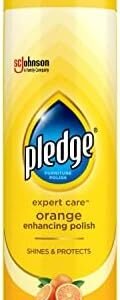 Pledge Expert Care Wood Polish Spray, Shines and Protects, Removes Fingerprints, Orange, 9.7 oz (Pack of 1)