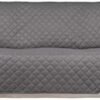 PureFit Reversible Quilted Sofa Cover, Water Resistant Slipcover Furniture Protector, Washable Couch Cover with Non Slip and Elastic Straps for Kids, Dogs, Pets (Sofa, Gray/Light Gray)