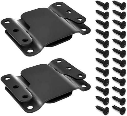 Sectional Couch Metal Connectors,4 Pcs Universal Sofa Interlocking Furniture Connector,Sectional Sofa Fastener Software Bracket with Screws for Loveseat, Recliner, Chair or Chaise Lounge (Black)