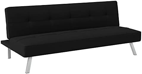 Serta Rane Convertible Sofa Bed, 66.1" W x 33.1" D x 29.5" H, Black