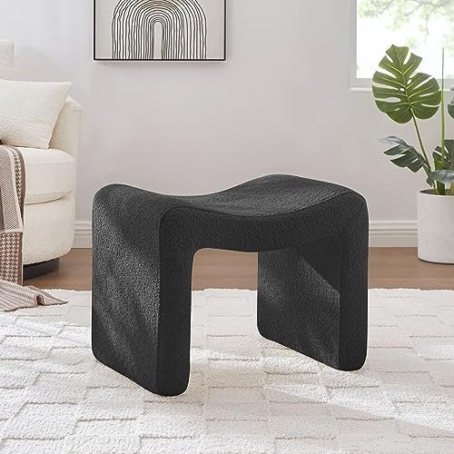 Small Footstool Ottoman, Multi-Functional Modern Foot Stool, Sofa Footrest Extra Seating for Living Room, Entryway, Hallways and Bedrooms