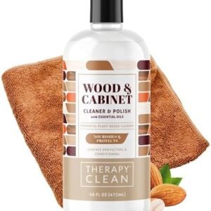 Therapy Wood Polish Kit 16 oz. - Best Wood Polish for Furniture - Wood Cleaner - Cabinet and Table Restorer - Natural Conditioner