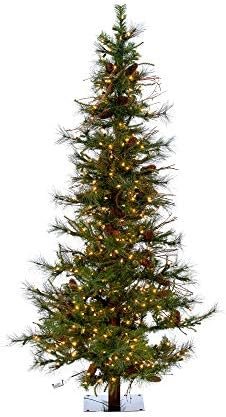 Vickerman 6' Ashland Artificial Christmas Tree - Clear Dura-lit Incandescent Lights - Faux Christmas Tree - Seasonal Indoor Home Decor - Reliable and Durable