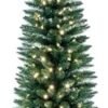 Vickerman 7.5' Durham Pole Pine Artificial Christmas Tree - Warm White LED Dura-lit Lights - Faux Christmas Tree - Seasonal Indoor Home Decor - Reliable and Durable