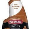 Weiman Leather Cleaner and Conditioner for Furniture - Cleans Conditions and Restores Leather Surfaces - UV Protectants Help Prevent Cracking or Fading of Leather Car Seats, Shoes, Purses