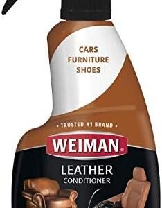 Weiman Leather Cleaner and Conditioner for Furniture - Cleans Conditions and Restores Leather Surfaces - UV Protectants Help Prevent Cracking or Fading of Leather Car Seats, Shoes, Purses