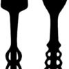 2 Pieces Metal Fork Spoon Wall Decor Big Black Fork Spoon Sign Metal Large Kitchen Rustic Decor Spoon Shaped Wall Sign Fork Shaped Hanging Sign Farmhouse Kitchen Wall Decors for Home Kitchen Decor