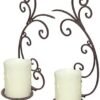 GUSUWOD Set of 2 Metal Wall Candle Holder, Candle Sconces Wall Decor, Bronze