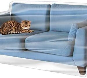 Imperius Clear Thick Heavy Duty Water Resistant Loveseat Sofa Cover,Waterproof Plastic Shield Covers for Loveseat Sofa Vinyl Sofa Cover to Prevent Scratching by Dogs and Cats