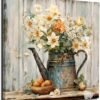 LAIART Floral Wall Art Farmhouse Vintage Wall Decor Canvas Picture Print for Bathroom Bedroom Living Room Dining Room