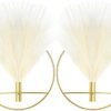 LBLVATOR 2 Gold Boho Wall Decor (11.8x11.8 Inch), Pampas Grass, Hanging Fake Plant, Artificial Plants For Home Decor Indoor, Wall Decor For Bathroom, Bedroom, Office, Living room, Kitchen