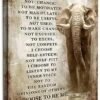 Luslya Christian Elephant Canvas Wall Art Motivational Elephant Picture Wall Decor Framed Inspirational Quotes Posters Home for Living Room Bedroom Bathroom Decoration 12x16 inch