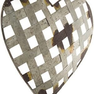 Mission Gallery Silver Metal Heart for Wall Decor - Piece of Art for Home Interior in Distressed Rustic Style