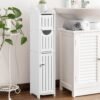 AOJEZOR Bathroom Furniture Sets,Small Bathroom Storage Cabinet Great for Toilet Paper Holder,Toilet Paper Cabinet for Small Spaces,White Bathroom Organizer