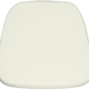 Flash Furniture Louise Soft Ivory Fabric Removable Chiavari Chair Cushions for Special Event Chairs